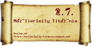 Müllerleily Titánia névjegykártya